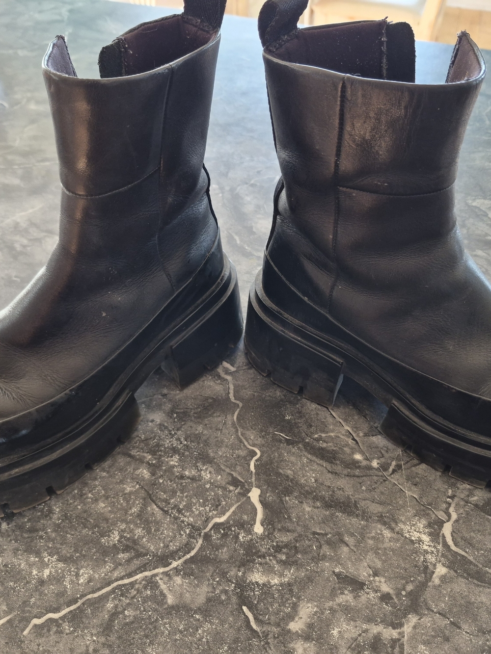 H&M Black Chunky Platform Combat Boots